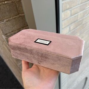 Gucci Pink Velvet Bamboo Jewelry Beauty Box